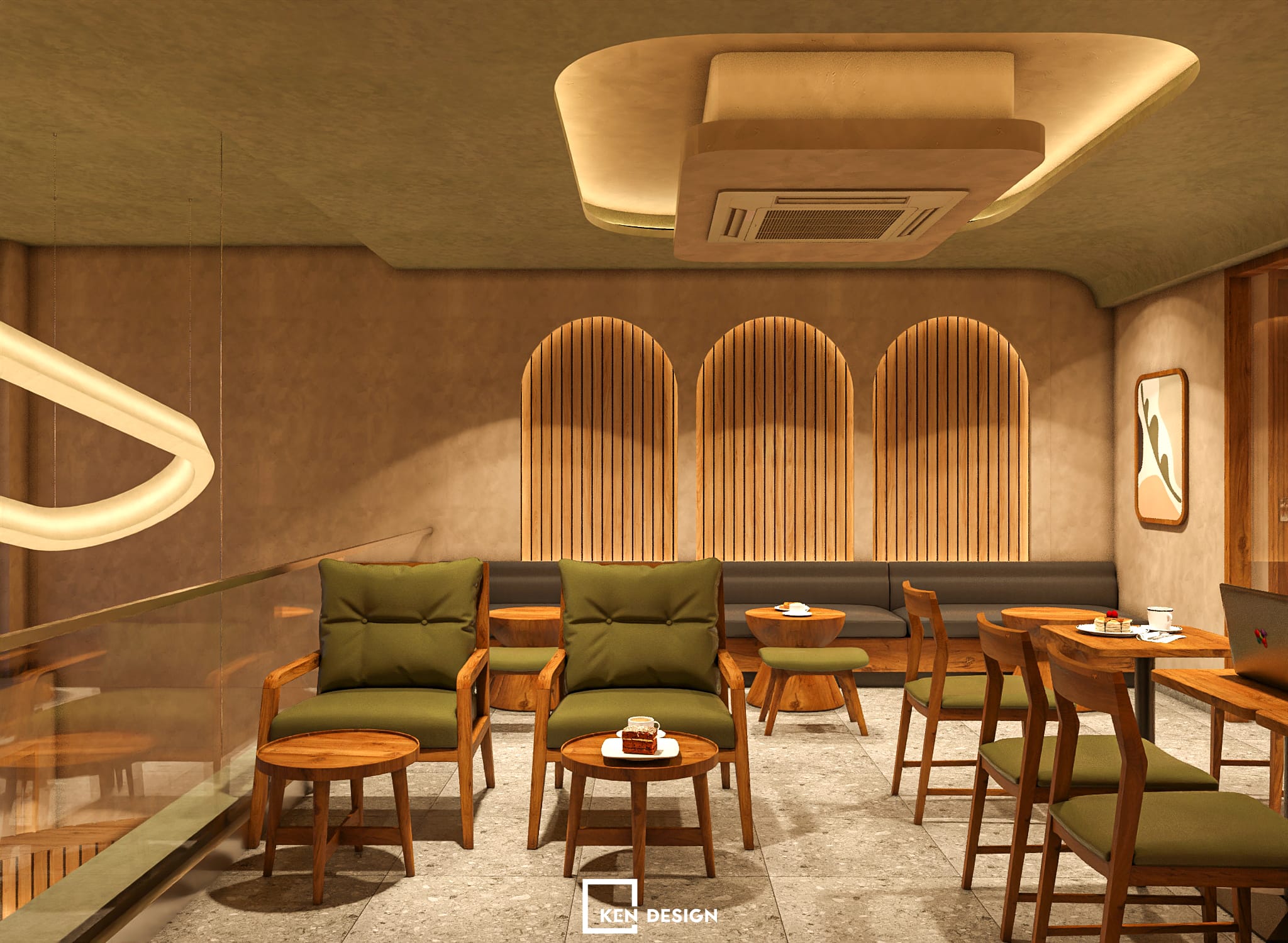 Thiết kế quán Win Lucky coffee & tea